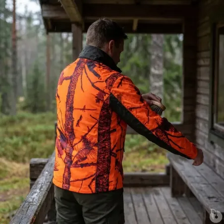 Veste Treeland Maquisard orange camo forest M à 3XL