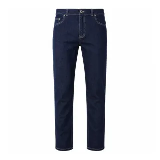 Jeans Coupe Droite Bleu Foncé Denim Extensible de 40 à 54