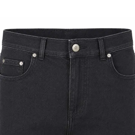 Jean coupe droite noir extensible – confort et robustesse