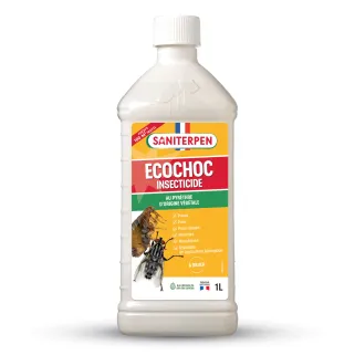 Insecticide élevage Ecochoc - puces, poux, poux rouges, mouches, moustiques, ténébrions L