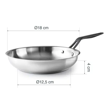 Poêle Origin anti-adhérente en acier inoxydable - Ø24cm - Tous feux et four