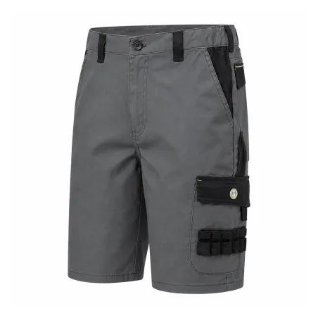 Bermuda de travail 4 poches polyester coton gris noir 38 à 52