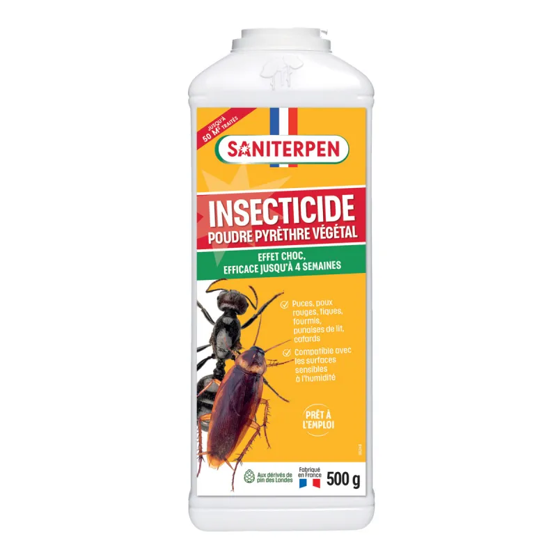 Insecticide écochoc poudre au pyrèthre végétal 500 g - Saniterpen