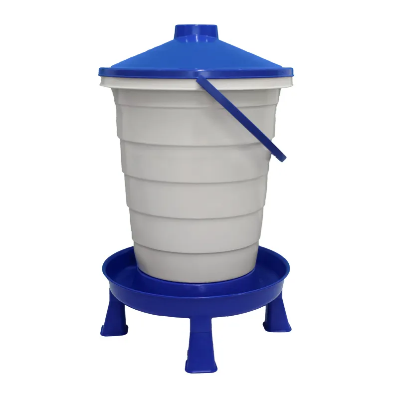 Abreuvoir sur pieds 25L avec flotteur et filtre - Bleu et Blanc