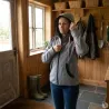 Blouson travail à capuche femme 2 poches molletonné gris XS à 2XL