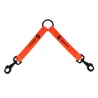 Laisse accouplée pour 2 chiens - Orange 3cm x 3mm