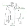 Blouson Verney Carron zip Wolf vipercam 3 couches blaze M à 3XL