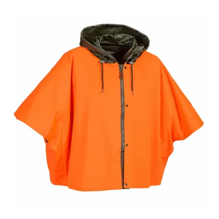 Capeline réversible polyester enduit PU kaki orange taille unique