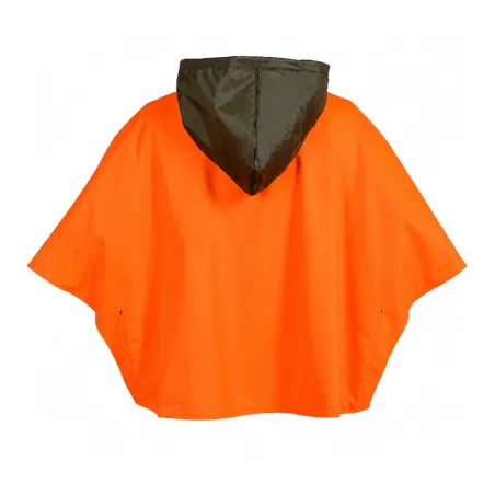 Capeline réversible polyester enduit PU kaki orange taille unique