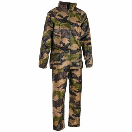 Ensemble de pluie imperméable polyester camo CE M à 3XL