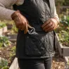 Gilet Walker and Hawkes Haxby Vert Coton Ciré Femme