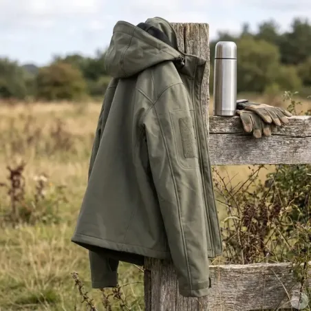 Veste Softshell kaki Fighter V2 | Imperméable, respirante et robuste