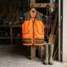 Gilet Percussion Savane haute visibilité avec carnier