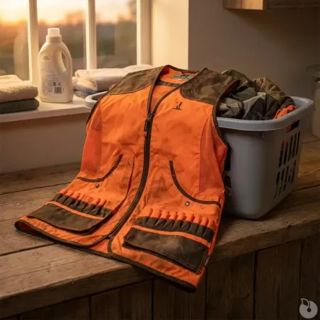 Gilet Percussion Savane haute visibilité avec carnier