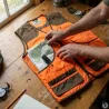 Gilet Percussion Savane haute visibilité avec carnier