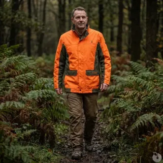 Veste Renfort à capuche imperméable polyester orange S à 4XL