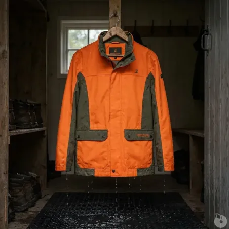 Veste Renfort à capuche imperméable polyester orange S à 4XL