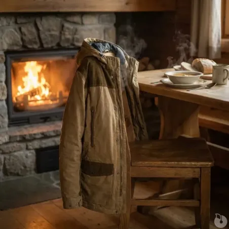 Veste Rambouillet imperméable polyester bicolore marron XL à 3XL