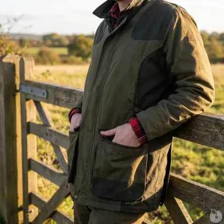 Veste de chasse Tradition 8 poches polyester coton kaki M à 4XL