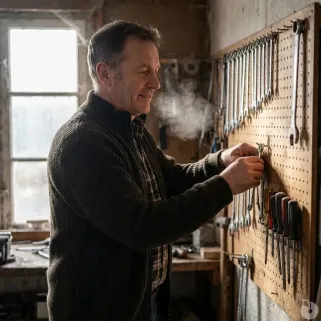 Gilet Mécano chaud et résistant – Acrylique, coton et laine