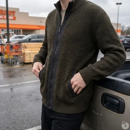 Gilet Mécano chaud et résistant – Acrylique, coton et laine