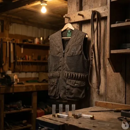 Gilet Treeland marron déperlant 20 cartouchières