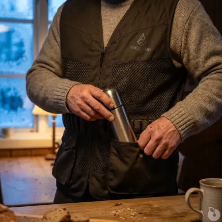 Gilet Treeland marron déperlant 20 cartouchières