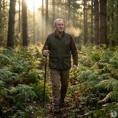 Gilet Treeland marron déperlant 20 cartouchières
