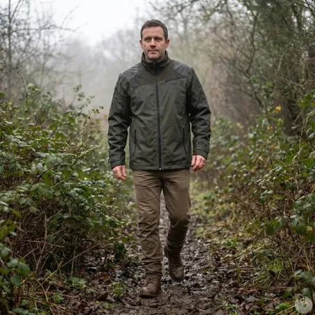 Veste Maquisard Treeland Verte Oxford Ripstop Imperméable 65% Poly