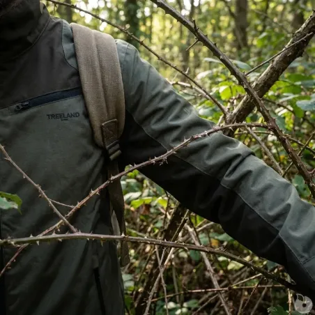 Veste Maquisard Treeland Verte Oxford Ripstop Imperméable 65% Poly