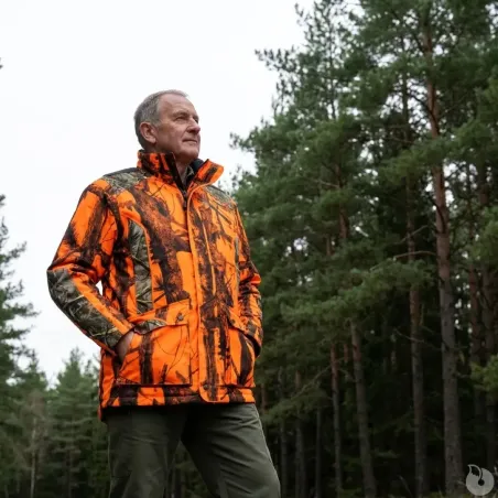 Veste de chasse Brocard Ghostcamo polyester blaze & black M à 5XL