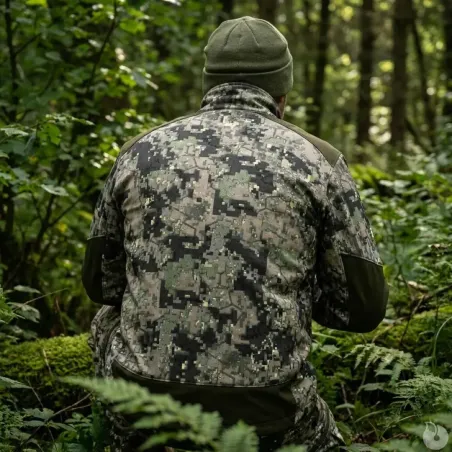 Veste mixte stretch nylon polyester camo digital vert S à 3XL