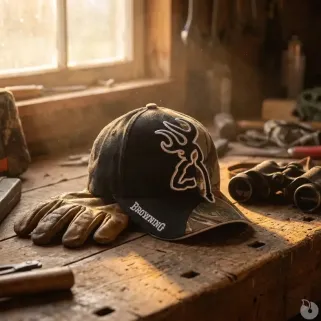 Casquette Big Buckmark coton noir camo forest taille unique