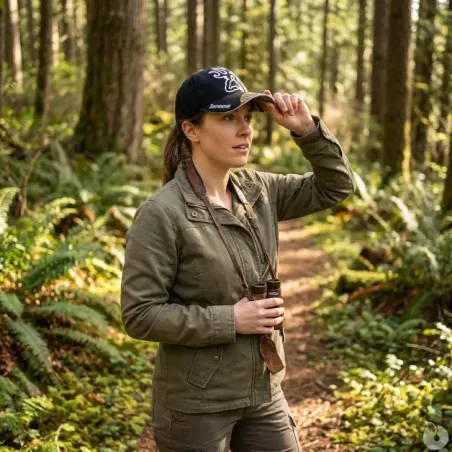 Casquette Big Buckmark coton noir camo forest taille unique