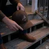 Casquette confort brodé sanglier tissu respirant marron
