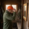 Casquette réglable visière pré corubée sanglier coton orange