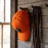 Casquette réglable visière pré corubée sanglier coton orange