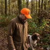 Casquette réglable visière pré corubée sanglier coton orange