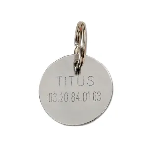 Médaille à graver en métal diamètre 26 mm nickelée
