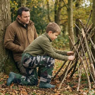 Pantalon enfant treillis 6 poches coton camo 6 à 14 ans