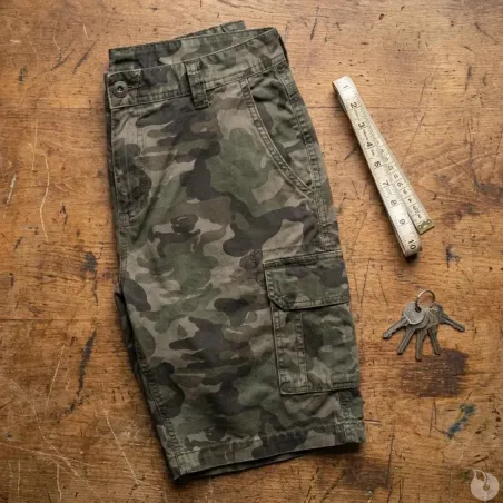 Short cargo camo 4 poches