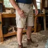 Short Valley beige 65% polyester 35% coton cargo multi-poches
