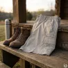 Short Valley beige 65% polyester 35% coton cargo multi-poches