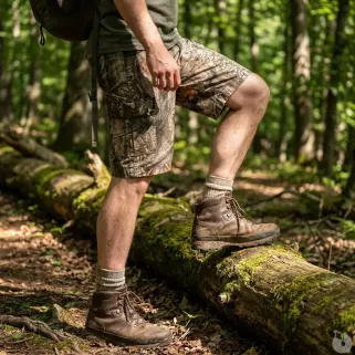 Bermuda Treeland léger polyester coton camo forest/marron 38 à 48