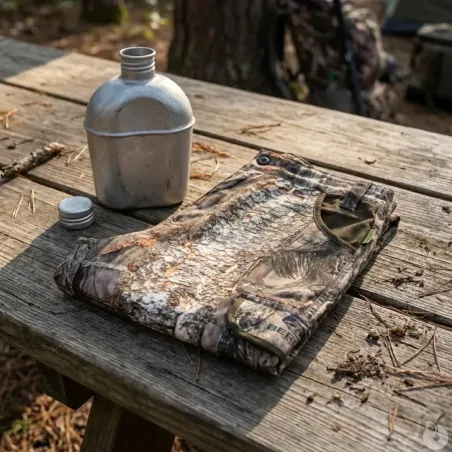 Bermuda Treeland léger polyester coton camo forest/marron 38 à 48