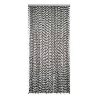 Rideau de porte en cordage tressé gris blanc 90x200 cm - Morel
