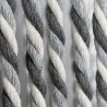 Rideau de porte en cordage tressé gris blanc 90x200 cm - Morel