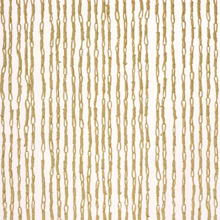 Rideau de Porte Naturel en Fane de Maïs - 90x200cm Beige Écru