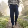 Jogging pantalon molleton marine coton/polyester 3 poches