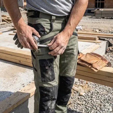 Pantalon de Travail Pro Kaki Ultra Résistant de 38 à 50